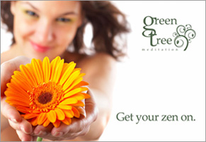 print: green tree meditation
