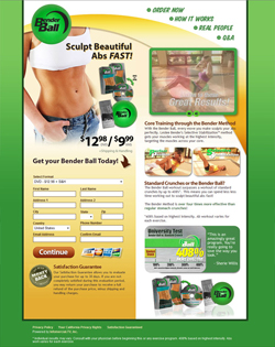 landing pages: Bender Ball